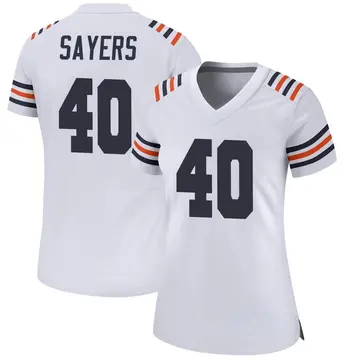 Limited Men's Gale Sayers White Road Jersey - #40 Football Chicago Bears  100th Season Vapor Untouchable