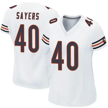 Limited Men's Gale Sayers White Road Jersey - #40 Football Chicago Bears  100th Season Vapor Untouchable