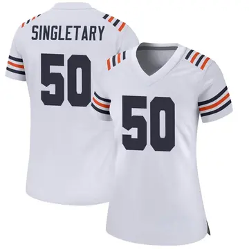 #50 Mike Singletary Jersey Chicago Bears Orange Elite Alternate Drift Fashion Embroidered