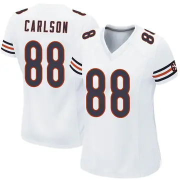 Stephen Carlson Men's Nike White Chicago Bears Custom Game Jersey Size: Large