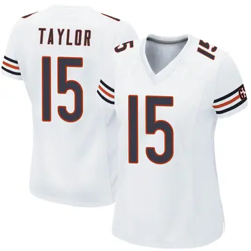 Trent Taylor Men's Nike White Chicago Bears Custom Game Jersey Size: Extra Large