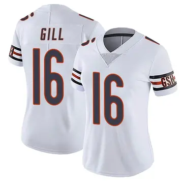 Top-selling Item] Chicago Bears Trenton Gill 16 White Vapor