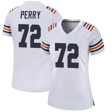 Limited Women's William Perry White Road Jersey - #72 Football Chicago Bears  Vapor Untouchable