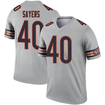 Limited Men's Gale Sayers White Road Jersey - #40 Football Chicago Bears  100th Season Vapor Untouchable