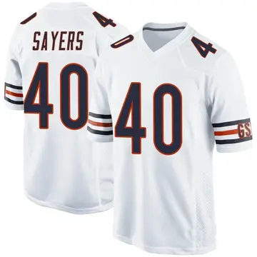 Limited Men's Gale Sayers White Road Jersey - #40 Football Chicago Bears  100th Season Vapor Untouchable