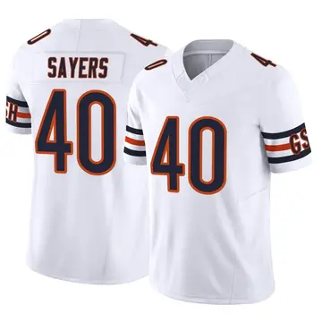 Limited Men's Gale Sayers White Road Jersey - #40 Football Chicago Bears  100th Season Vapor Untouchable