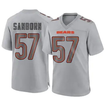 Jack Sanborn Men's Nike White Chicago Bears Custom Game Jersey Size: Extra Large