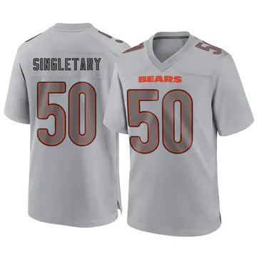 #50 Mike Singletary Jersey Chicago Bears Orange Elite Alternate Drift Fashion Embroidered