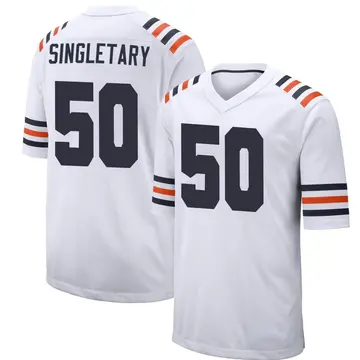 Limited Men's Mike Singletary White Jersey - #50 Football Chicago Bears  100th Season