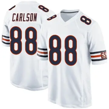 Stephen Carlson Men's Nike White Chicago Bears Custom Game Jersey Size: Large