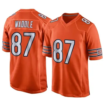 Elite Men's Tom Waddle Navy Blue Jersey - #87 Football Chicago Bears  Throwback